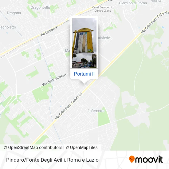 Mappa Pindaro/Fonte Degli Acilii