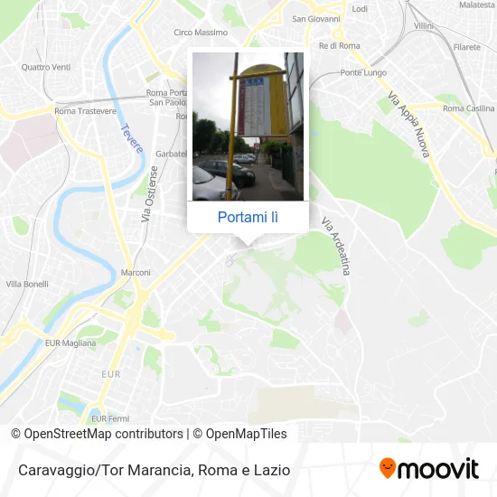 Mappa Caravaggio/Tor Marancia