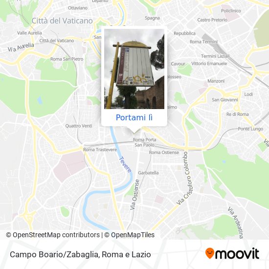 Mappa Campo Boario/Zabaglia