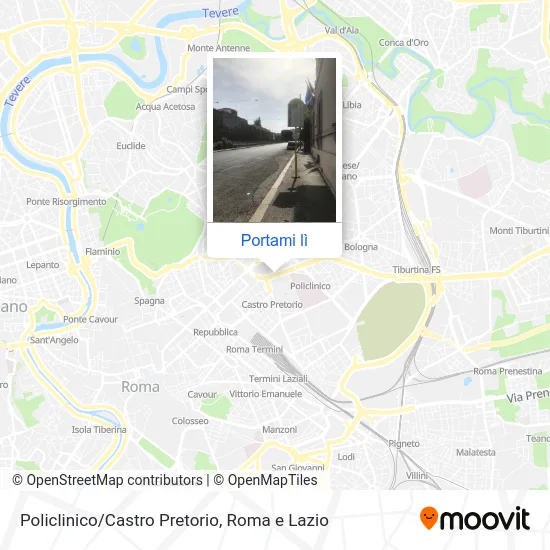 Mappa Policlinico/Castro Pretorio
