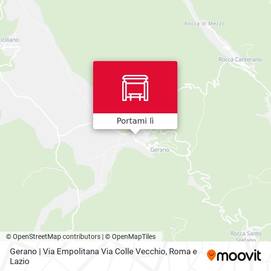 Mappa Gerano | Via Empolitana Via Colle Vecchio