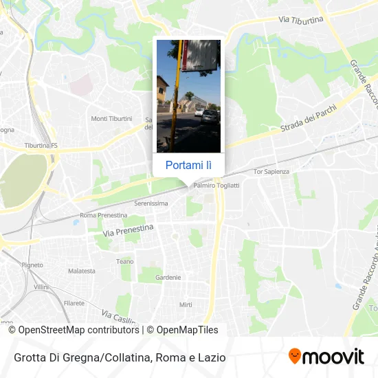 Mappa Grotta Di Gregna/Collatina