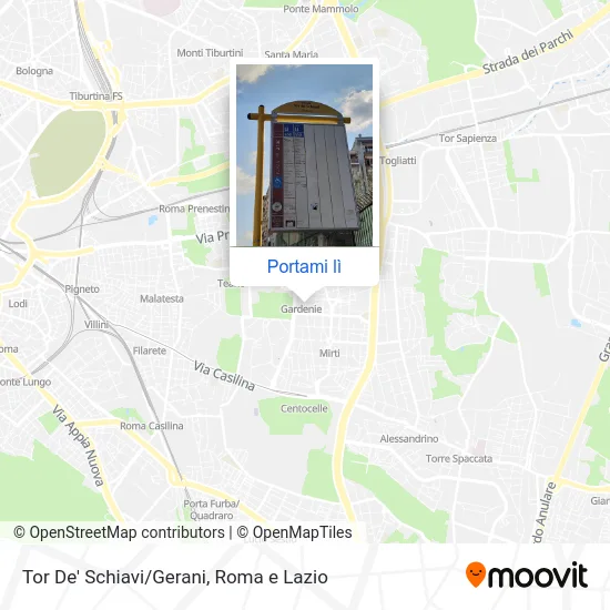 Mappa Tor De' Schiavi/Gerani