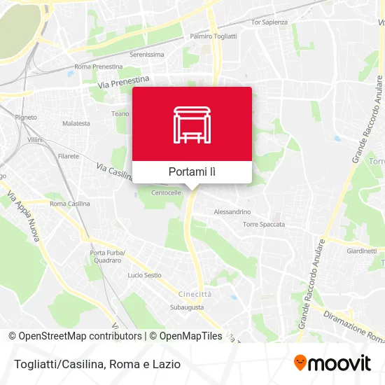 Mappa Togliatti/Casilina