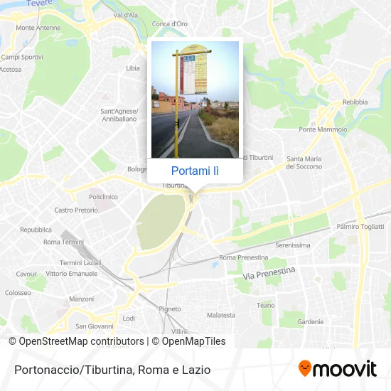 Mappa Portonaccio/Tiburtina
