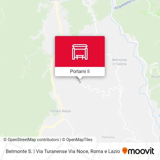 Mappa Belmonte S. | Via Turanense Via Noce