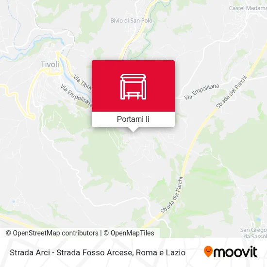 Mappa Strada Arci - Strada Fosso Arcese