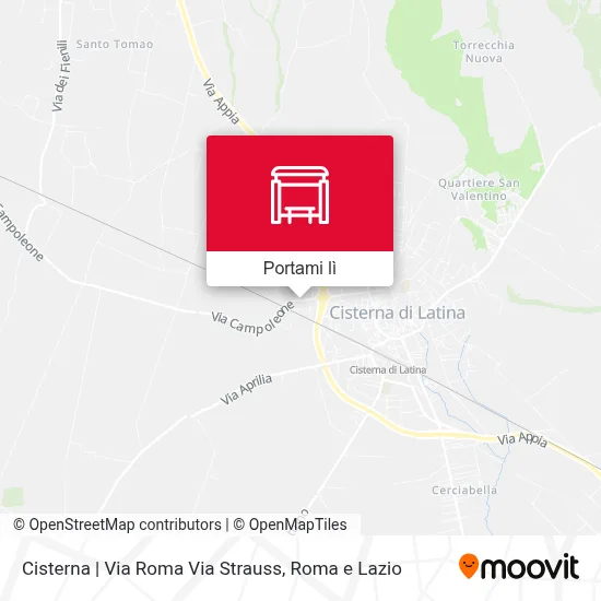 Mappa Cisterna | Via Roma Via Strauss