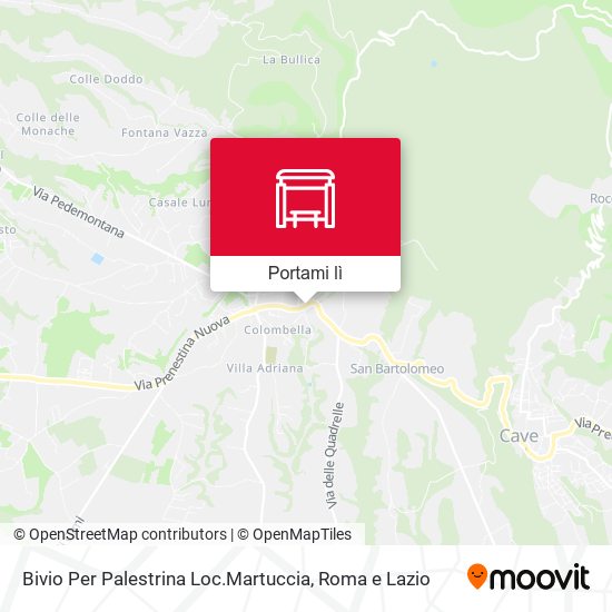 Mappa Bivio Per Palestrina Loc.Martuccia