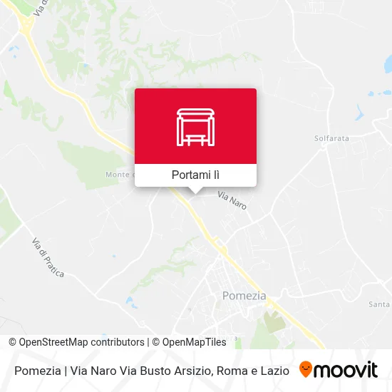 Mappa Pomezia | Via Naro Via Busto Arsizio