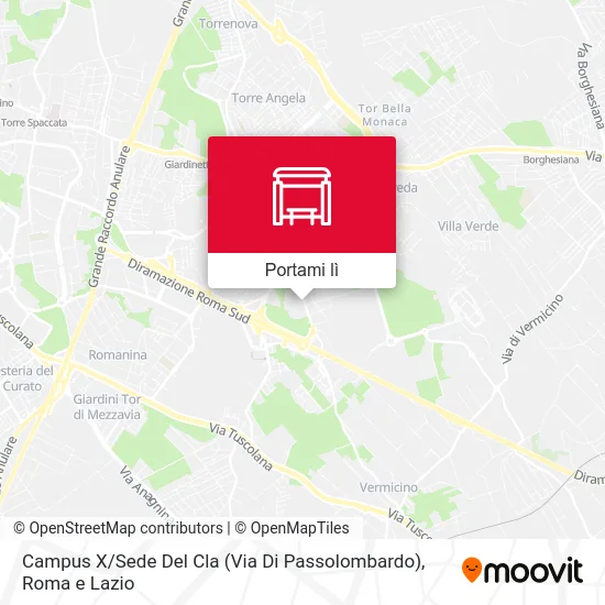 Mappa Campus X / Sede Del Cla (Via Di Passolombardo)