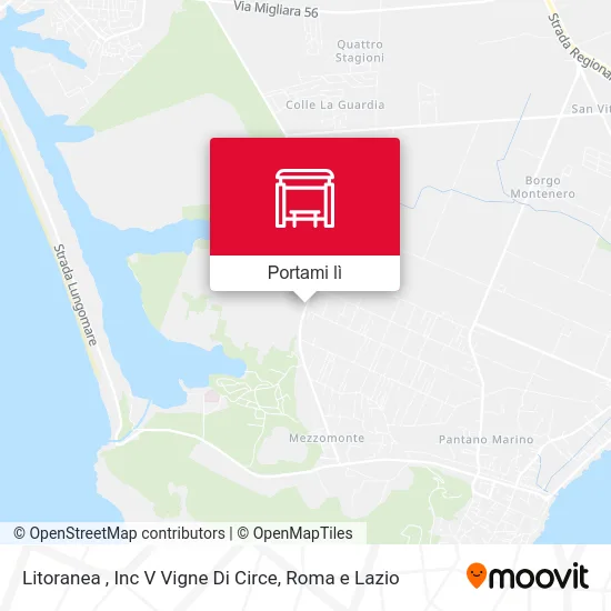 Mappa Litoranea , Inc V Vigne Di Circe