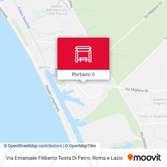 Mappa Via Emanuele Filiberto Testa Di Ferro
