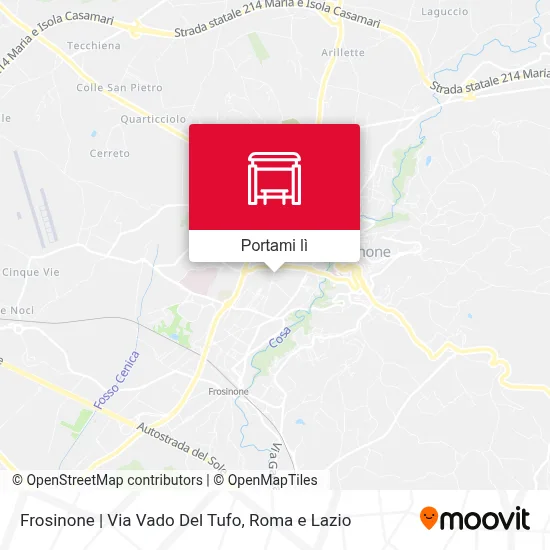 Mappa Frosinone | Via Vado Del Tufo