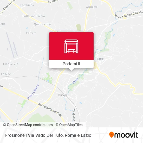 Mappa Frosinone | Via Vado Del Tufo