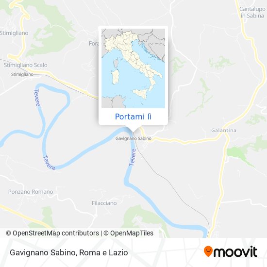 Mappa Gavignano Sabino