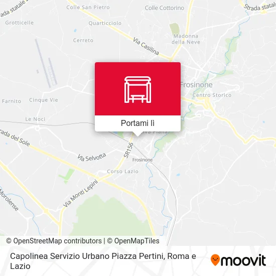 Mappa Capolinea Servizio Urbano Piazza Pertini
