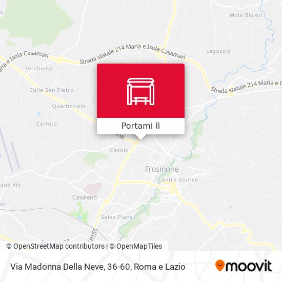 Mappa Via Madonna Della Neve, 36-60