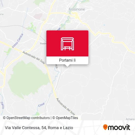 Mappa Via Valle Contessa, 54
