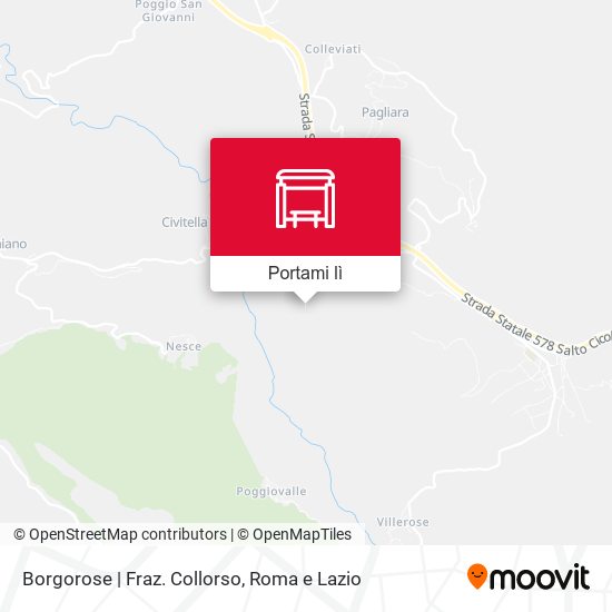 Mappa Borgorose | Fraz. Collorso