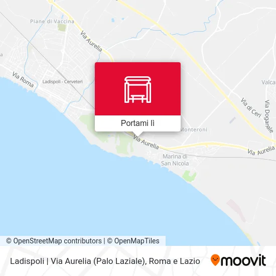 Mappa Ladispoli | Via Aurelia (Palo Laziale)