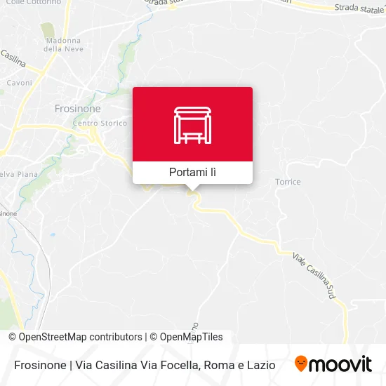 Mappa Frosinone | Via Casilina Via Focella