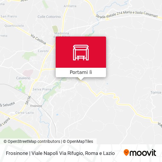 Mappa Frosinone | Viale Napoli Via Rifugio