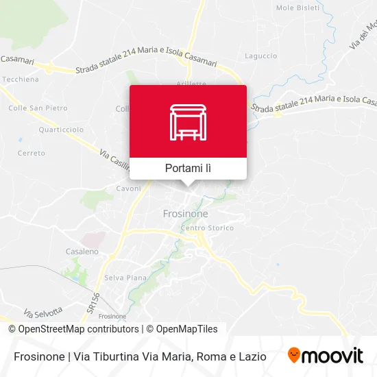Mappa Frosinone | Via Tiburtina Via Maria