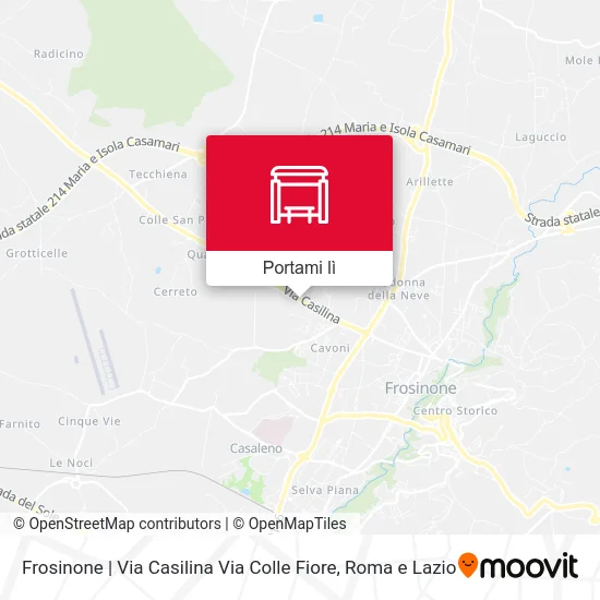 Mappa Frosinone | Via Casilina Via Colle Fiore