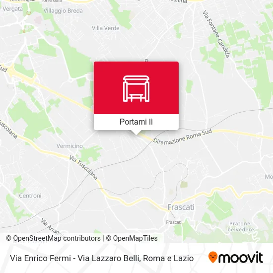 Mappa Via Enrico Fermi - Via Lazzaro Belli