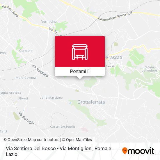 Mappa Via Sentiero Del Bosco - Via Montiglioni