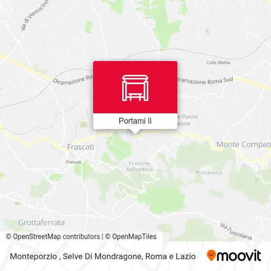 Mappa Monteporzio , Selve Di Mondragone