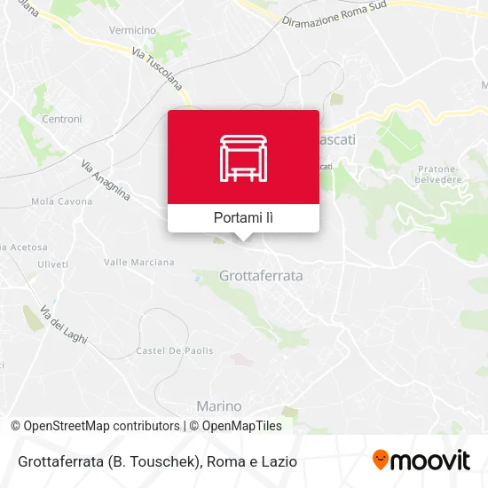 Mappa Grottaferrata (B. Touschek)