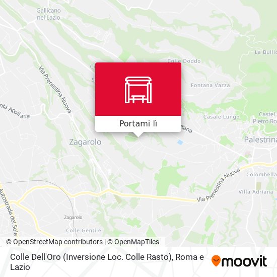 Mappa Colle Dell'Oro (Inversione Loc. Colle Rasto)