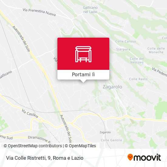 Mappa Via Colle Ristretti, 9