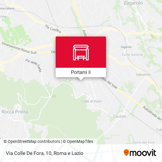 Mappa Via Colle De Fora, 10