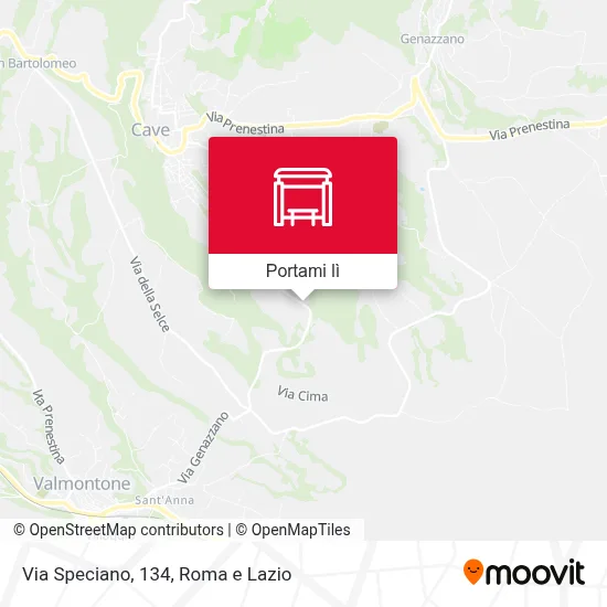 Mappa Via Speciano, 134