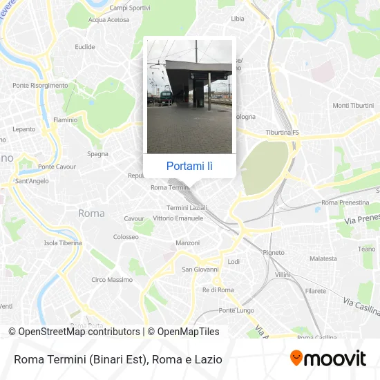 Mappa Roma Termini (Binari Est)