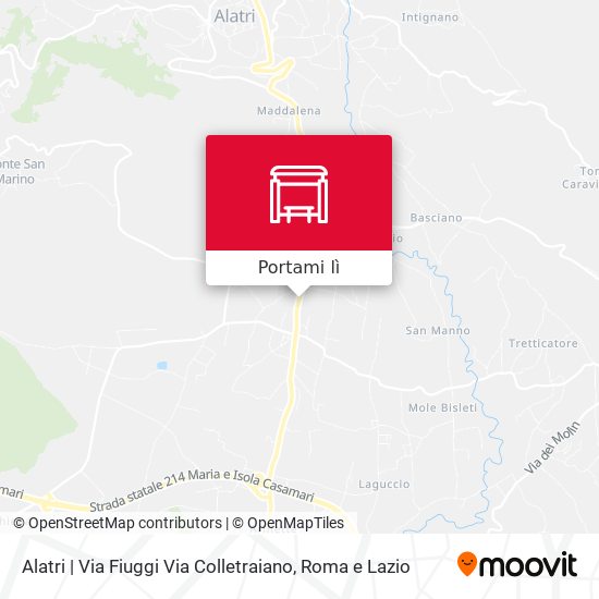 Mappa Alatri | Via Fiuggi Via Colletraiano