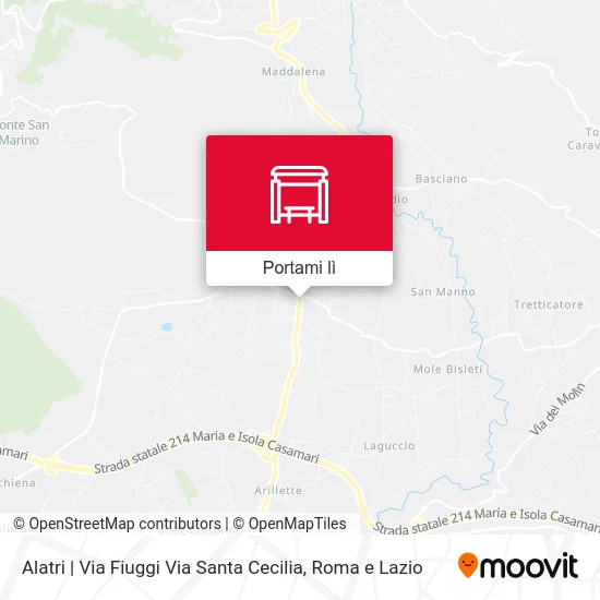 Mappa Alatri | Via Fiuggi Via Santa Cecilia