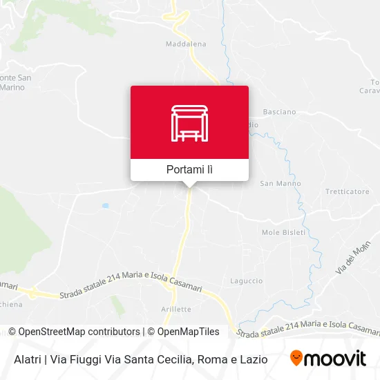 Mappa Alatri | Via Fiuggi Via Santa Cecilia