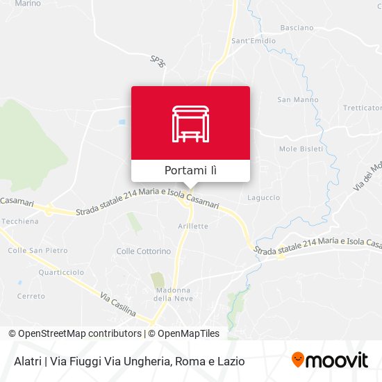 Mappa Alatri | Via Fiuggi Via Ungheria