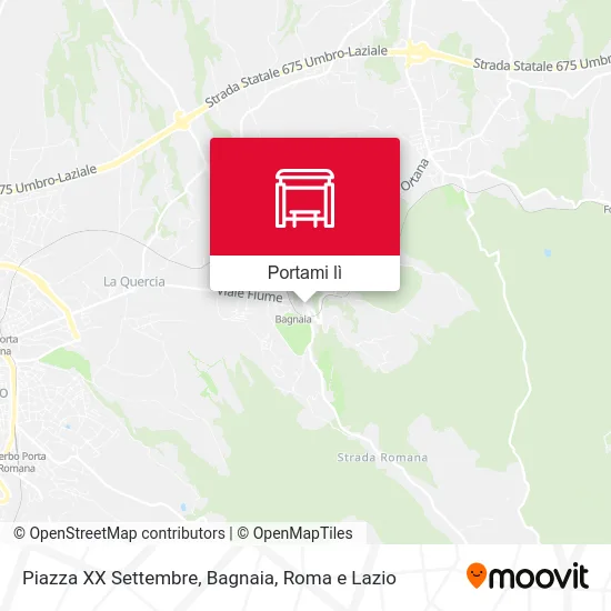 Mappa Piazza XX Settembre, Bagnaia