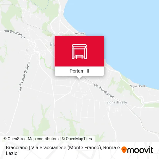 Mappa Bracciano | Via Braccianese (Monte Franco)