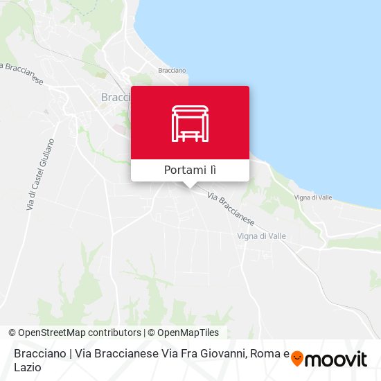 Mappa Bracciano | Via Braccianese Via Fra Giovanni