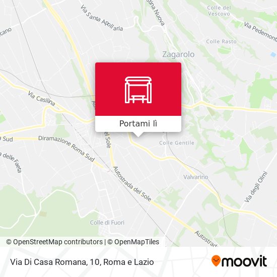 Mappa Via Di Casa Romana, 10