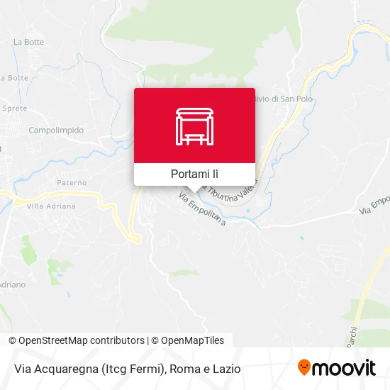 Mappa Via Acquaregna (Itcg Fermi)