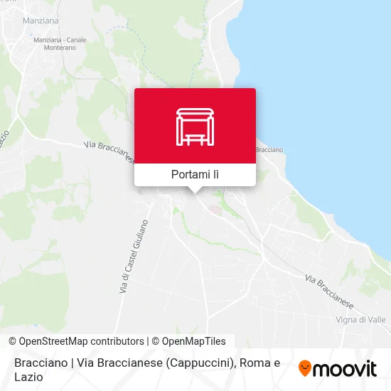 Mappa Bracciano | Via Braccianese (Cappuccini)