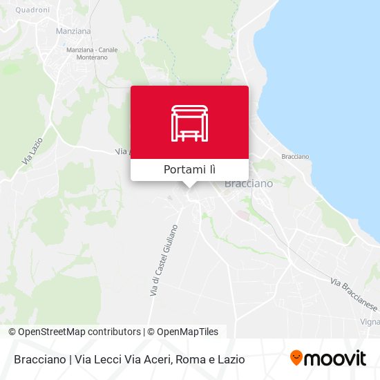 Mappa Bracciano | Via Lecci Via Aceri