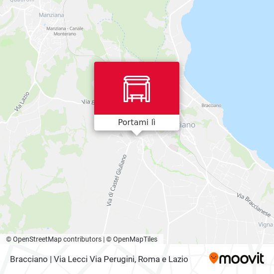 Mappa Bracciano | Via Lecci Via Perugini